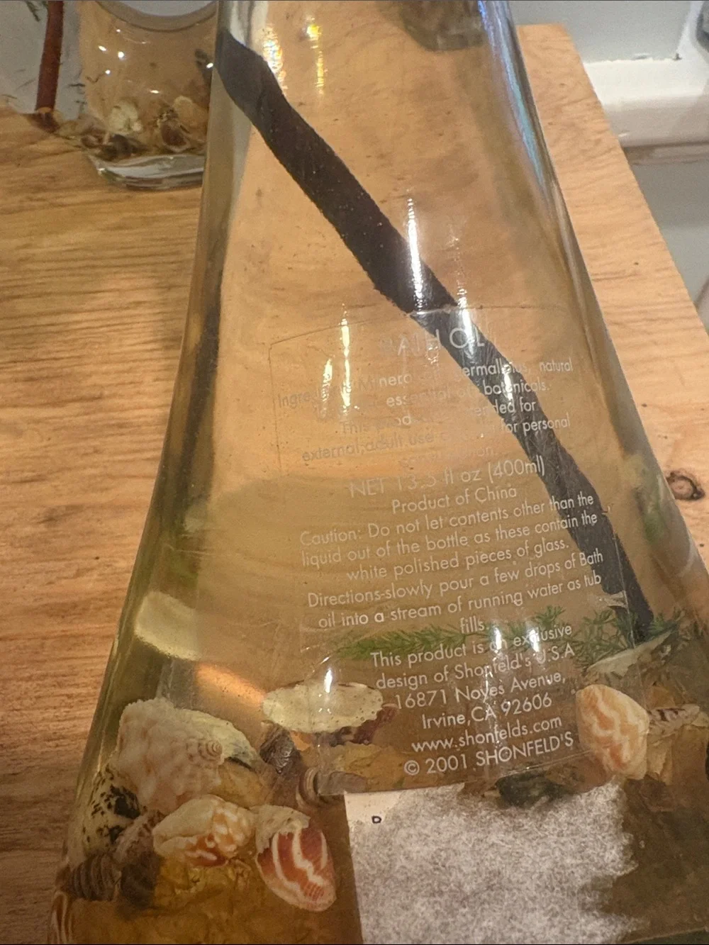 Vintage Bath Oil decorative glass bottles